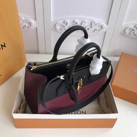 Louis Vuitton Outlet Original Leather CITY STEAMER PM M55062 Black&Wine