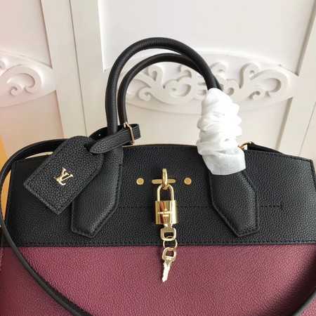 Louis Vuitton Outlet Original Leather CITY STEAMER PM M55062 Black&Wine