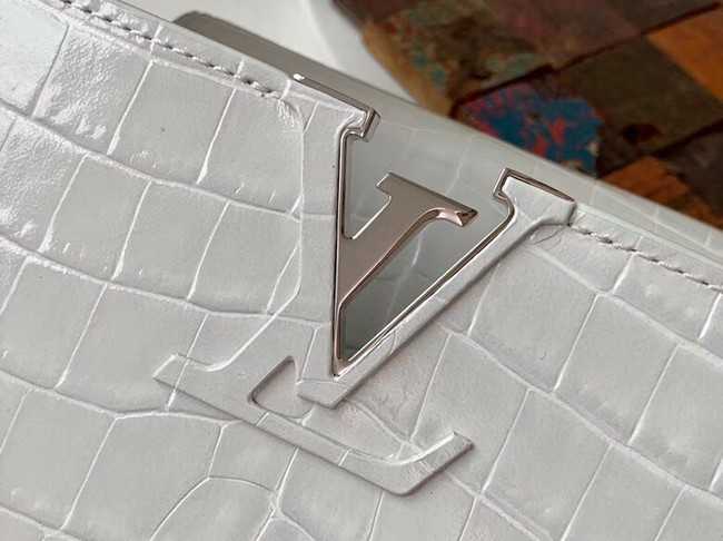 Louis Vuitton Outlet original crocodile CAPUCINES PM M53665 cream