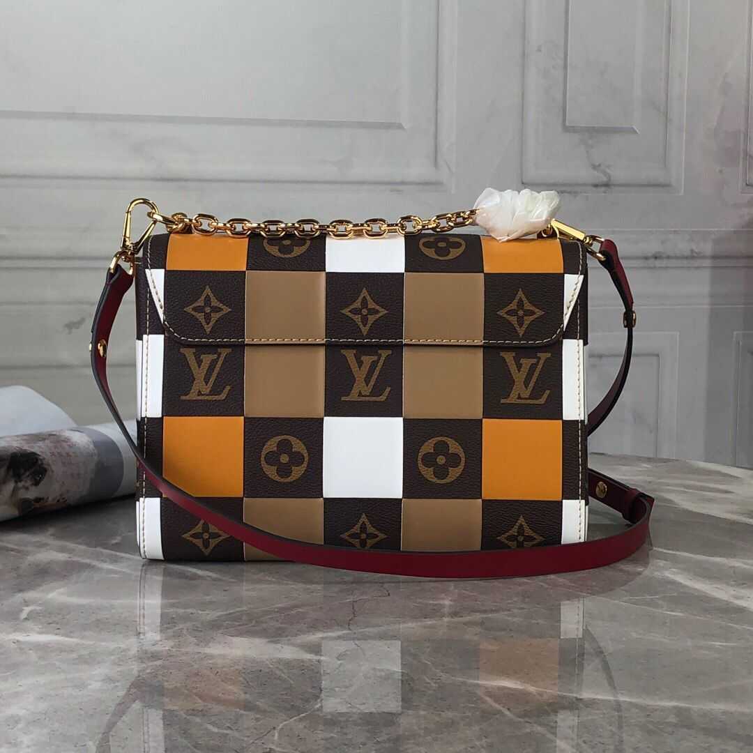 Louis Vuitton Outlet Original TWIST MM M50280 Orange&Brown