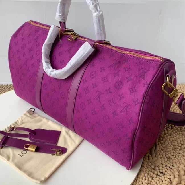 Louis Vuitton Outlet original KEEPALL BANDOULIERE 50 M44644 Violet