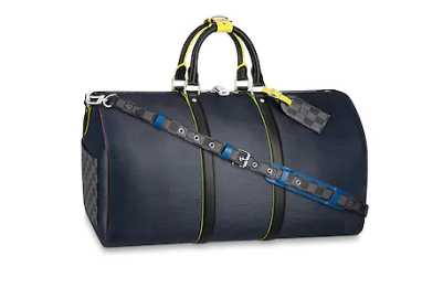 Louis Vuitton Outlet original KEEPALL BANDOULIERE 50 M55149 blue