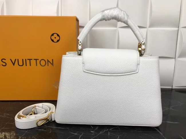 Louis Vuitton Outlet Original Leather CAPUCINES PM M52963 White