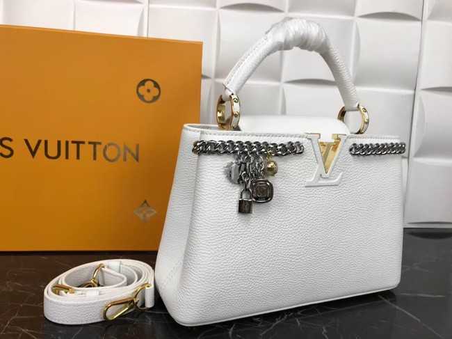 Louis Vuitton Outlet Original Leather CAPUCINES PM M52963 White