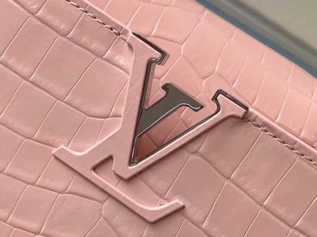 Louis Vuitton Outlet original crocodile CAPUCINES PM M53665 Eau de Rose