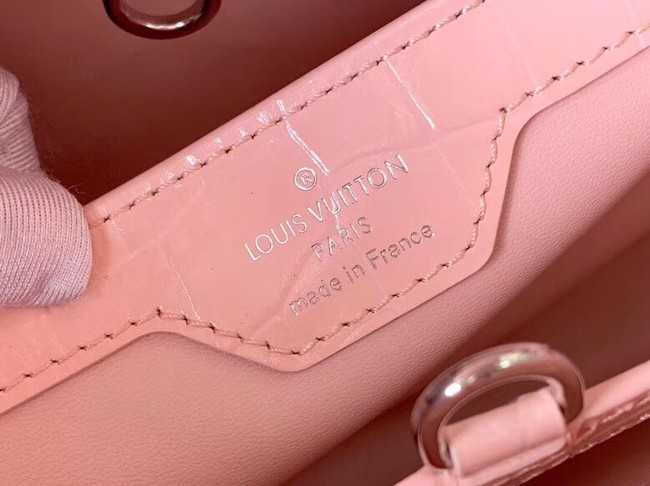 Louis Vuitton Outlet original crocodile CAPUCINES PM M53665 Eau de Rose