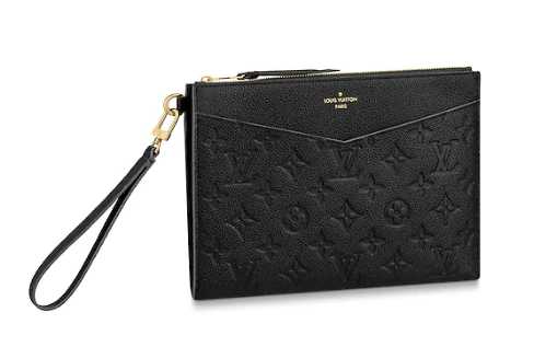 Louis Vuitton Outlet Original Monogram Empreinte Clutch bag MELANIE M68705 black