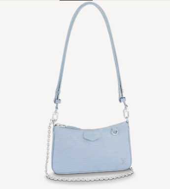 Louis Vuitton Outlet Original EASY POUCH ON STRAP M80479 Bleu Celeste Blue