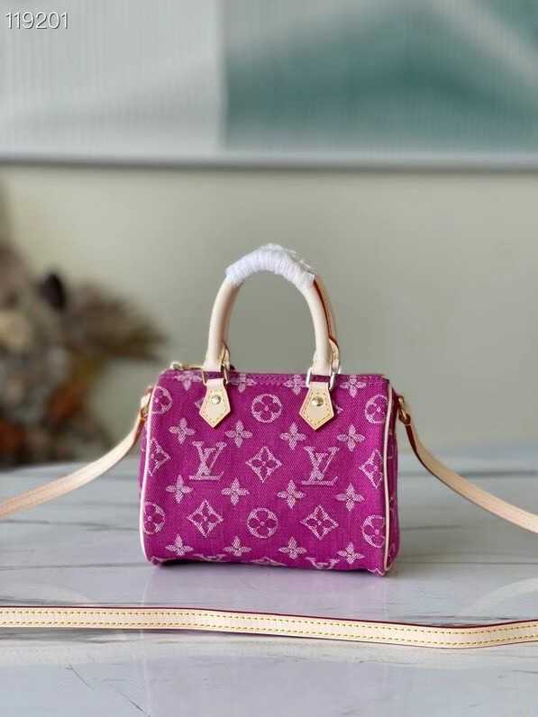 Louis Vuitton Outlet SPEEDY Monogram denim M95052 rose