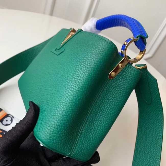 Louis Vuitton Outlet original taurillon leather Capucines Mini N95509 green