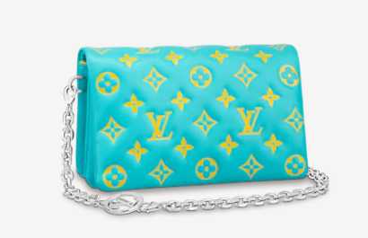 Louis Vuitton Outlet POCHETTE COUSSIN M80744 Mint Green & Yellow