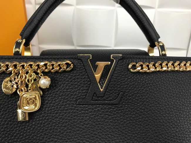 Louis Vuitton Outlet Original Leather CAPUCINES PM M52963 Black