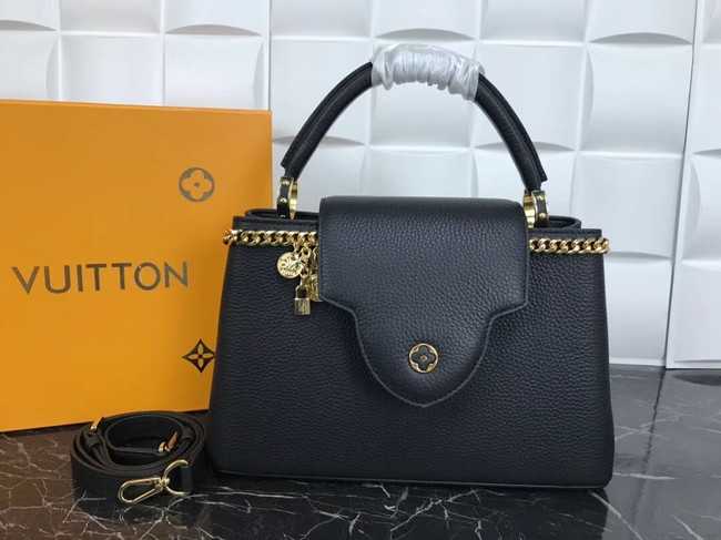 Louis Vuitton Outlet Original Leather CAPUCINES PM M52963 Black