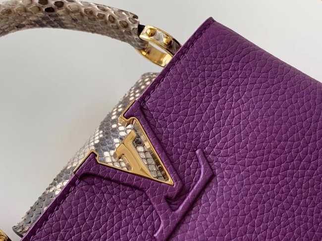 Louis Vuitton Outlet Original Taurillon leather CAPUCINES BB M95509 purple