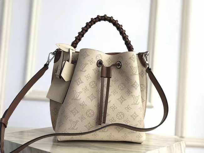 Louis Vuitton Outlet original Mahina Leather MURIA M55800 Creme Beige