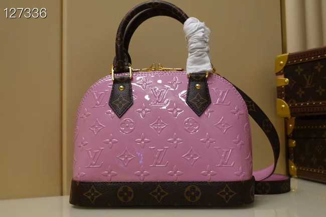 Louis Vuitton Outlet Monogram Vernis Alma BB Tote Bag M91606 pink