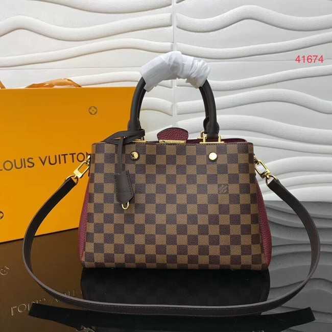 Louis Vuitton Outlet Original Damier Ebene Canvas M41674 Lie de Vin