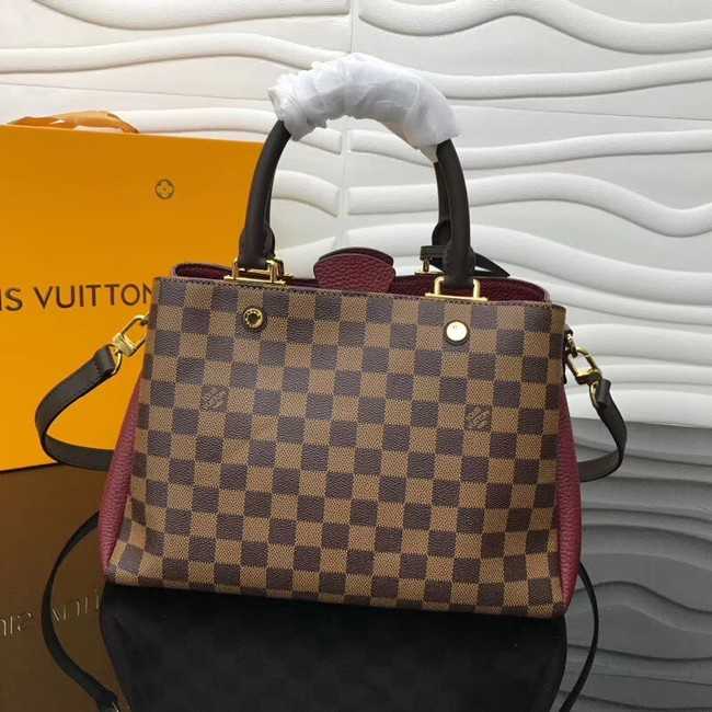 Louis Vuitton Outlet Original Damier Ebene Canvas M41674 Lie de Vin