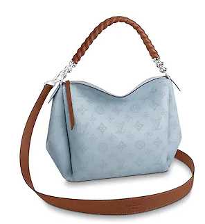 Louis Vuitton Outlet original Mahina Leather BABYLONE CHAIN BB M53153 BLEU HORIZON PUMPKIN