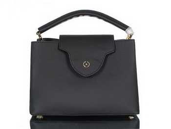 Louis Vuitton Outlet Elegant Capucines Bag MM M48868 Black