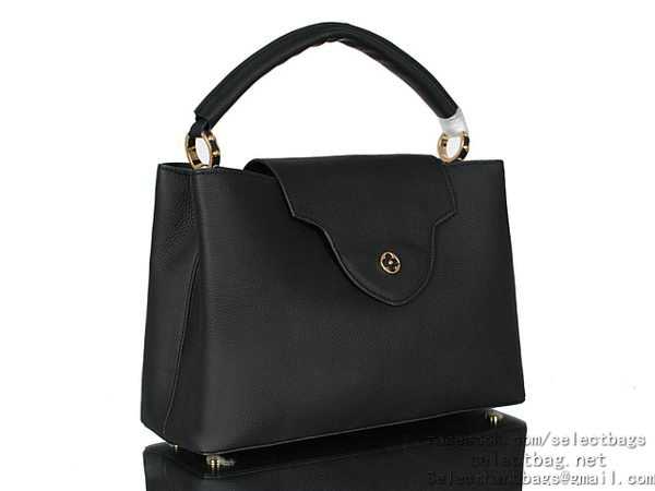 Louis Vuitton Outlet Elegant Capucines Bag MM M48868 Black