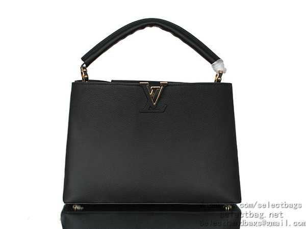 Louis Vuitton Outlet Elegant Capucines Bag MM M48868 Black