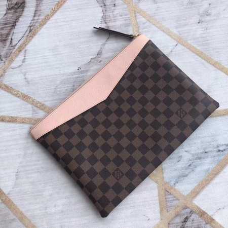 Louis Vuitton Outlet original Damier Ebene Canvas DAILY M60262 pink