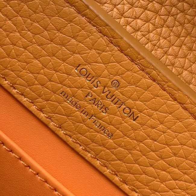 Louis Vuitton Outlet original taurillon leather Capucines Mini N95509 yellow