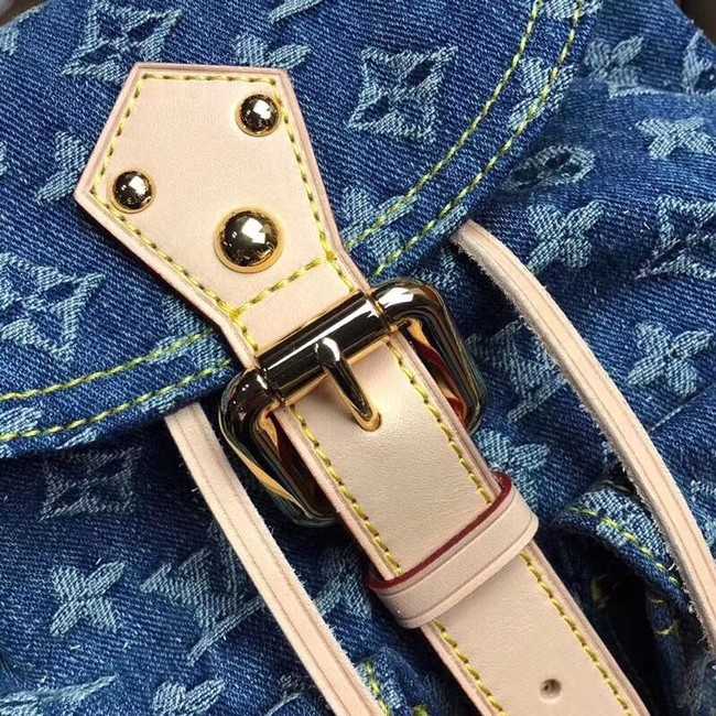 Louis Vuitton Outlet Denim Backpack M44460 blue