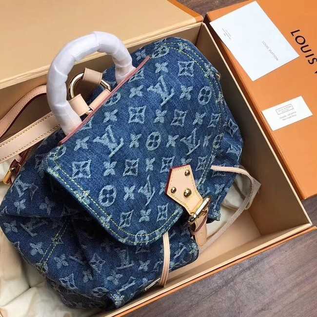 Louis Vuitton Outlet Denim Backpack M44460 blue