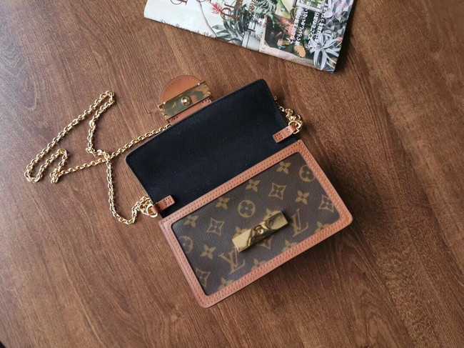 Louis Vuitton Outlet Original Monogram Canvas DAUPHINE CHAIN WALLET M68746