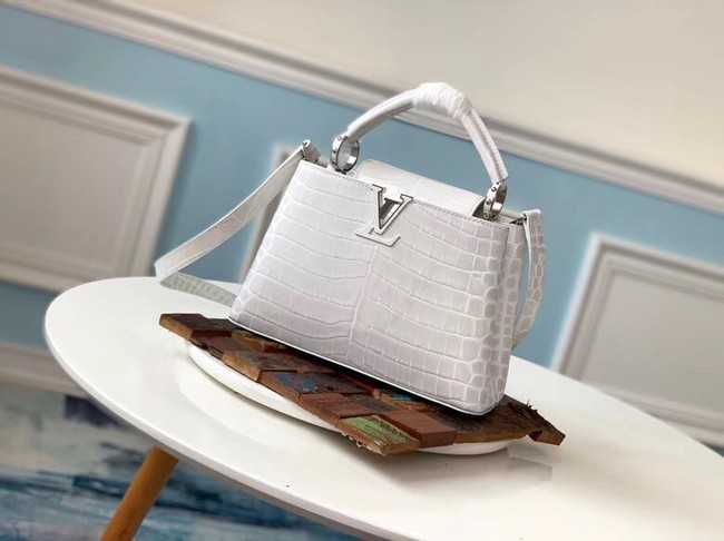 Louis Vuitton Outlet original crocodile CAPUCINES PM M94587 cream