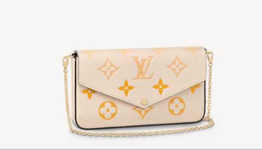 Louis Vuitton Outlet FELICIE POCHETTE M80498 Cream & Saffron