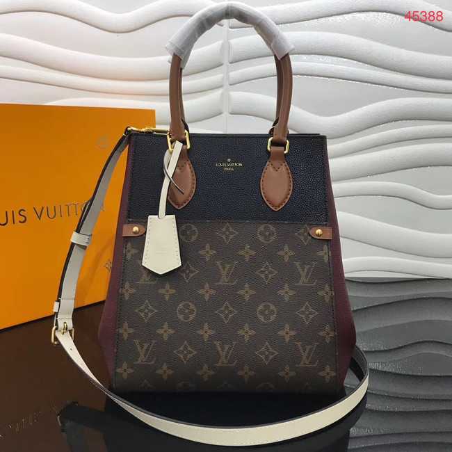 Louis Vuitton Outlet Original FOLD TOTE medium M45409 black&brown&white