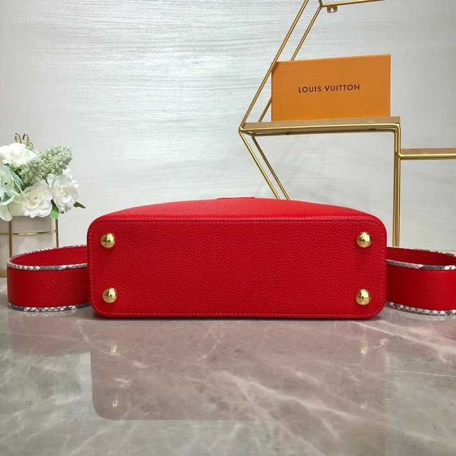 Louis Vuitton Outlet original taurillon leather Capucines BB M48865 red