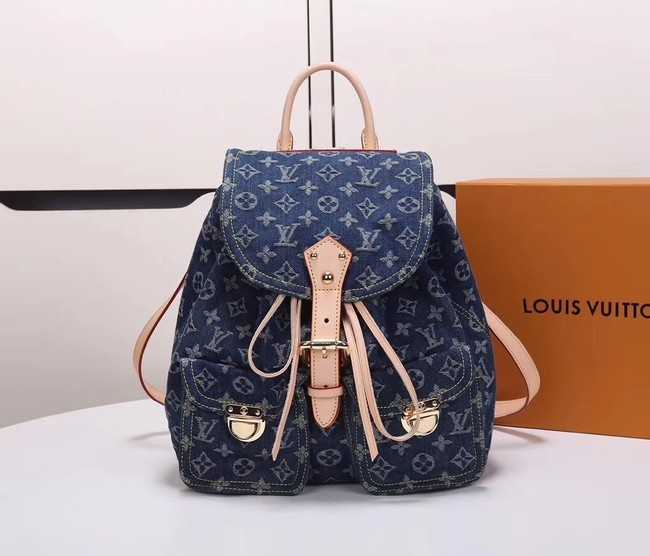 Louis Vuitton Outlet Denim Backpack M44460 blue