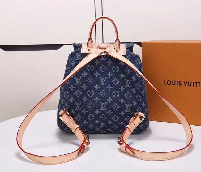 Louis Vuitton Outlet Denim Backpack M44460 blue