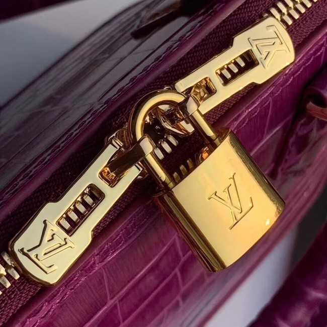 Louis Vuitton Outlet Crocodile Pattern Leather Bag ALMA BB N90897 Purple