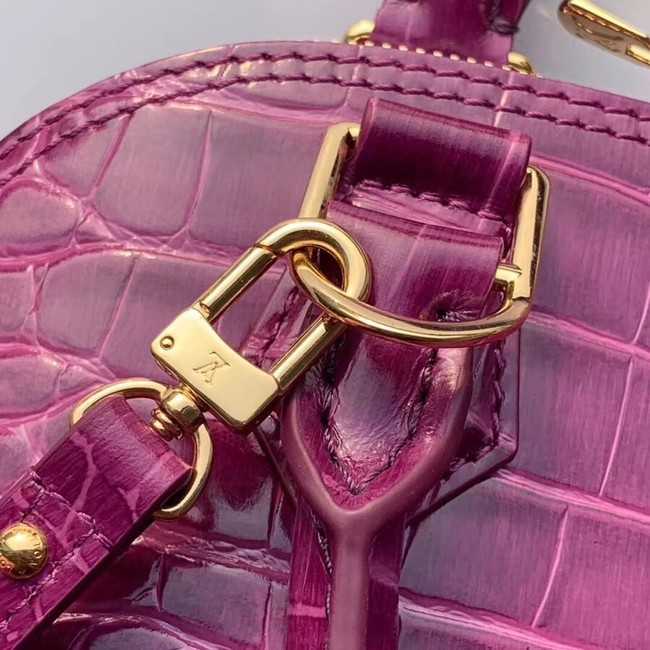 Louis Vuitton Outlet Crocodile Pattern Leather Bag ALMA BB N90897 Purple