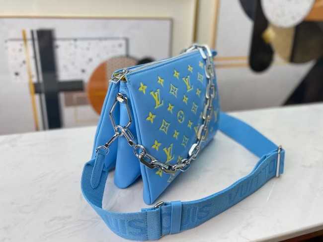 Louis Vuitton Outlet COUSSIN PM M58628 light blue&yellow