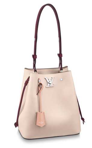 Louis Vuitton Outlet original LOCKME BUCKET M53584 Rose Soie Quartz Calla