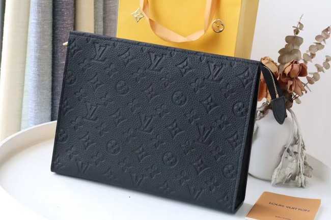 Louis Vuitton Outlet Monogram Empreinte POCHETTE VOYAGE MM M41058 black