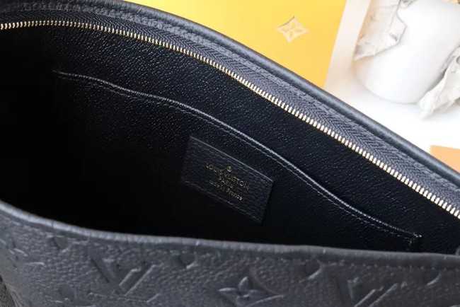 Louis Vuitton Outlet Monogram Empreinte POCHETTE VOYAGE MM M41058 black