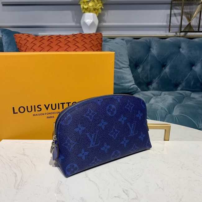 Louis Vuitton Outlet original Monogram COSMETIC POUCH PM M52030 blue