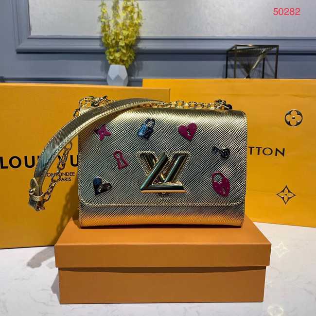 Louis Vuitton Outlet original epi leather twist M50282 gold