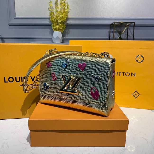 Louis Vuitton Outlet original epi leather twist M50282 gold