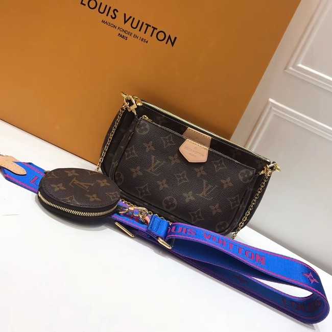 Louis Vuitton Outlet Monogram Canvas Original Leather M44823 blue