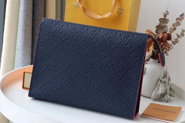 Louis Vuitton Outlet Monogram Empreinte POCHETTE VOYAGE MM M41058 Navy blue