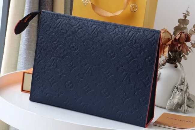 Louis Vuitton Outlet Monogram Empreinte POCHETTE VOYAGE MM M41058 Navy blue