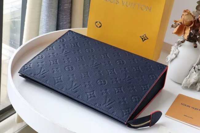 Louis Vuitton Outlet Monogram Empreinte POCHETTE VOYAGE MM M41058 Navy blue